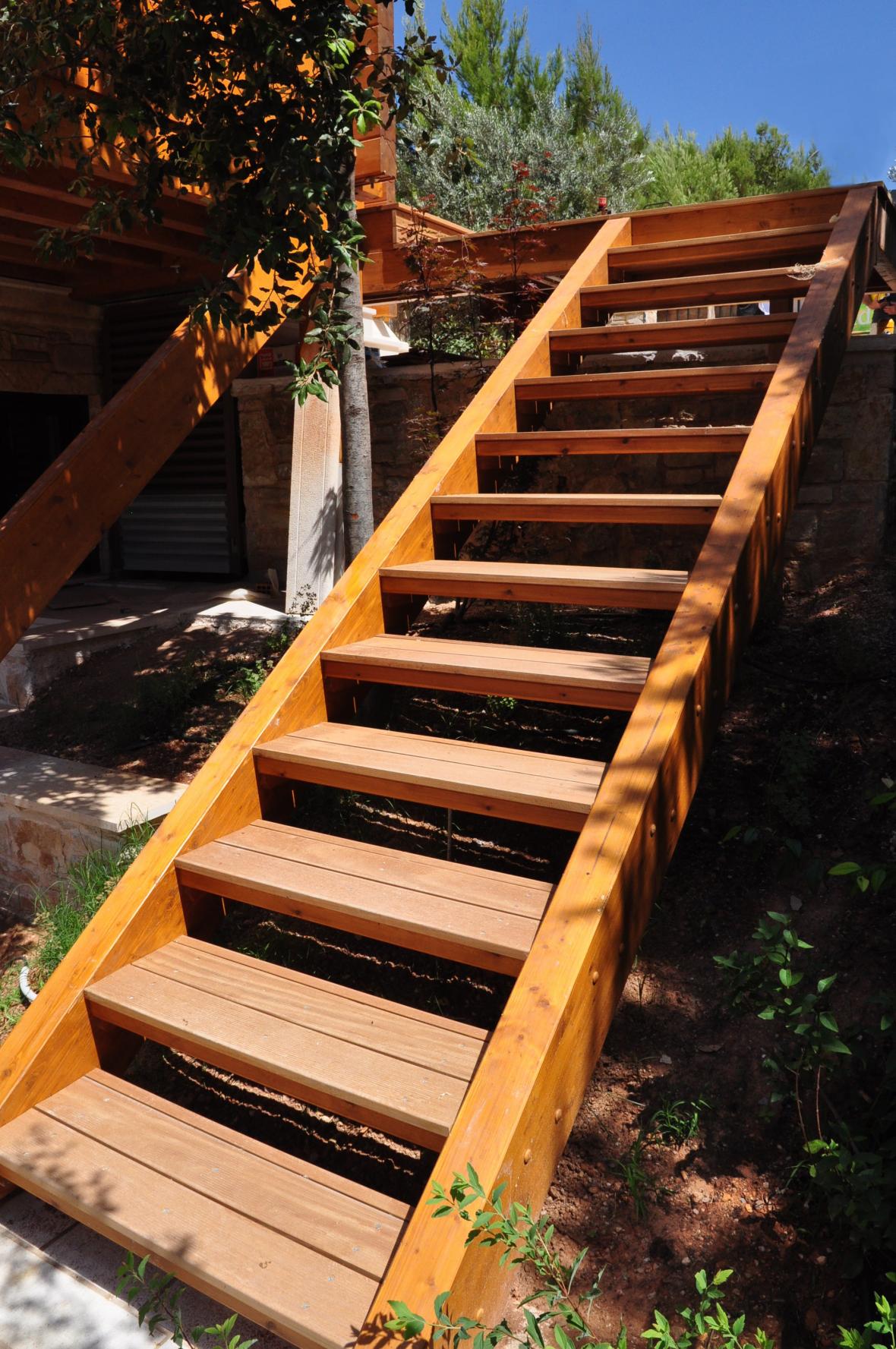 Outdoor Stairs Energy efficient prefabricated wooden houses