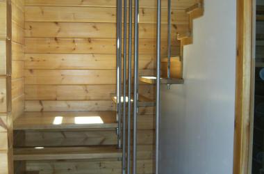ξύλινη σκάλαα Προκάτ ενεργειακά ξύλινα σπίτια φινλανδικά    Wooden houses prefabricated 