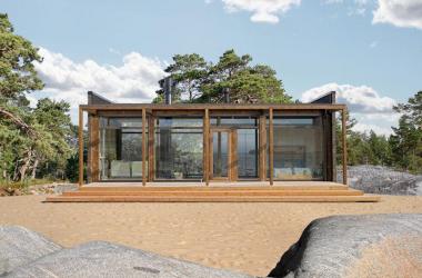 prefabribated wooden houses at Greece